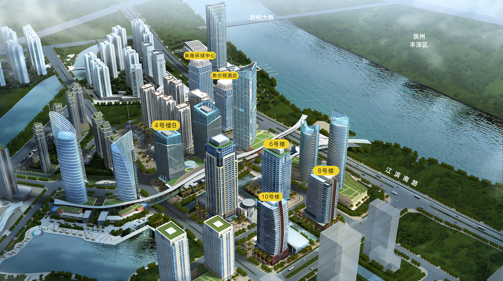 中式高层住宅楼效果图下载-光辉城市